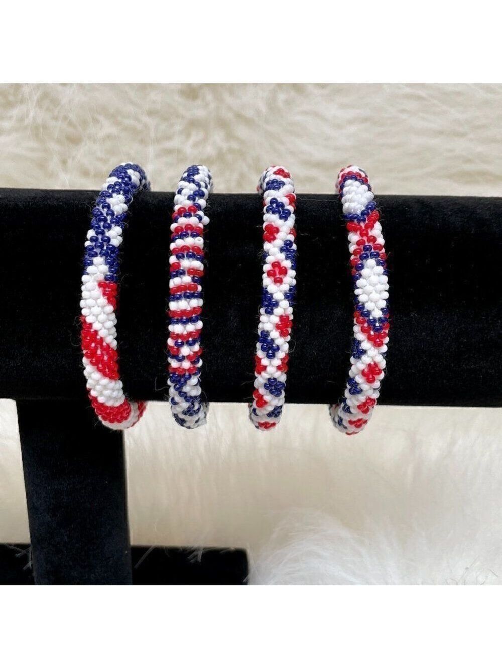 HAND CRAFTED in Nepal Beaded Bracelets (set of 4) P1